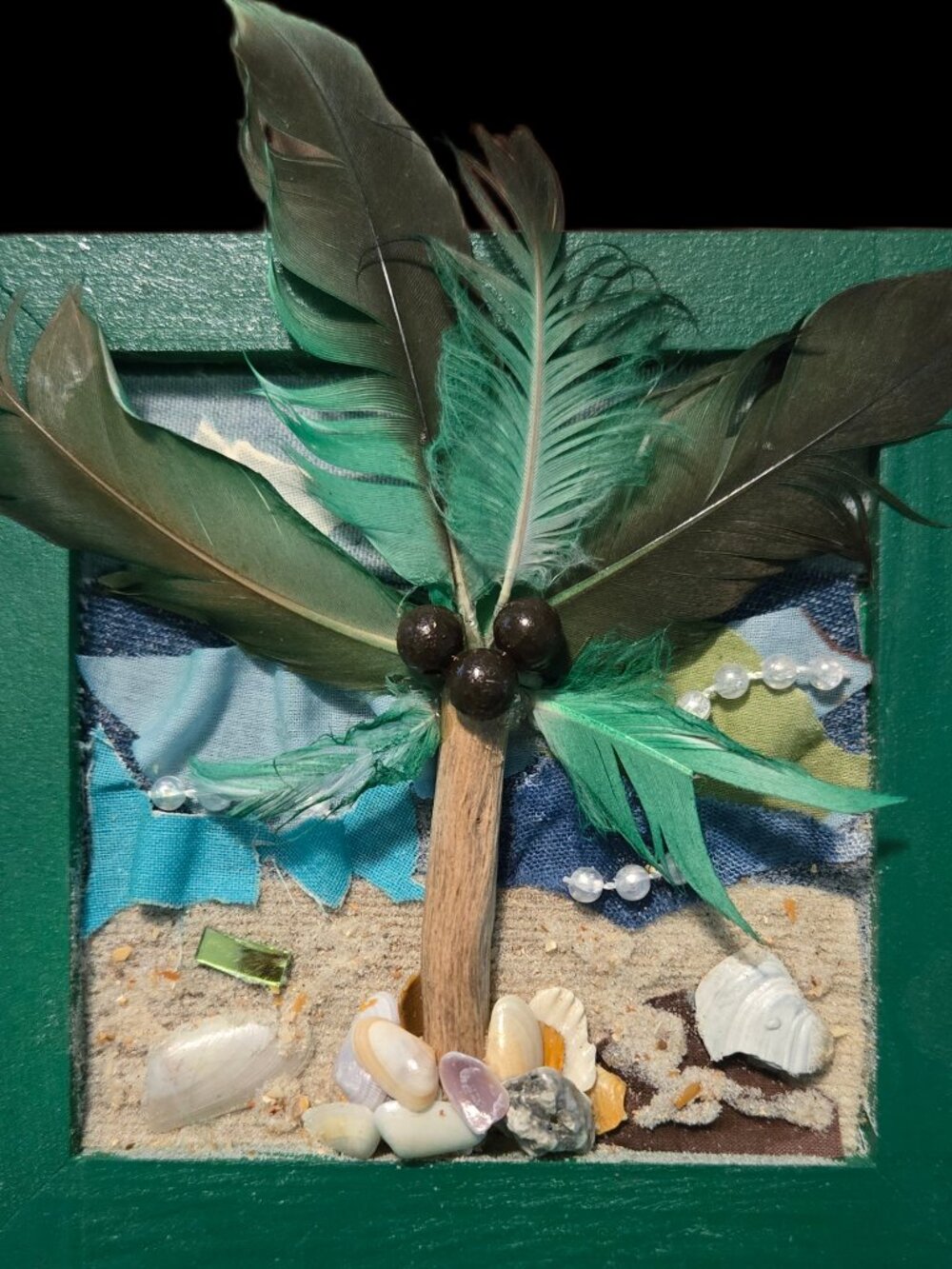 Miniature Palm Trees - be always at the beach; 6 colors avail. Handmade